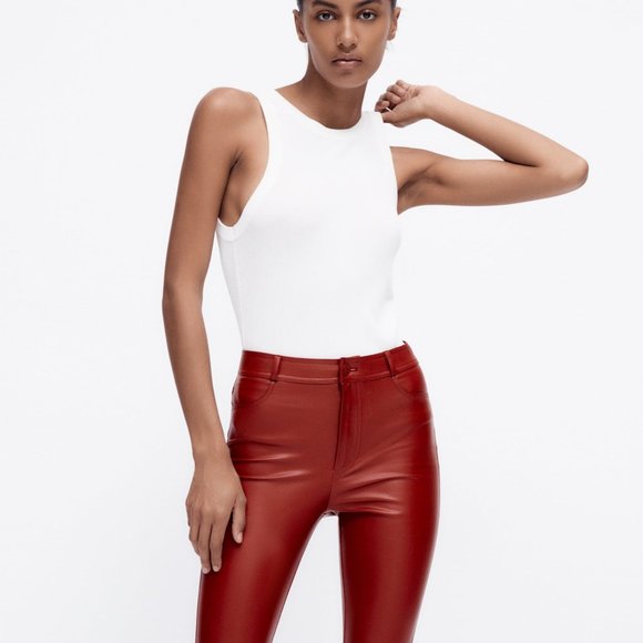 ZARA | Faux Leather Leggings - Picture 3 of 6